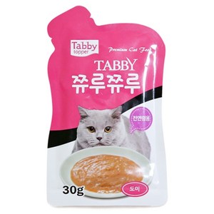 테비토퍼 쮸루쮸루 고양이간식, 도미, 30g, 12개