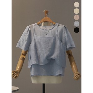 모노시크 루이베 쉬폰 블라우스 + 뷔스티에 세트 MNBS533
