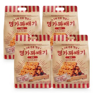 명가 꽈배기 참깨 개별포장 과자 간식 대용량, 500g, 4개