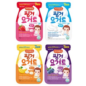 아이배냇 핑거요거트 4종, 바나나+딸기+블루베리+요거트, 80g, 1세트