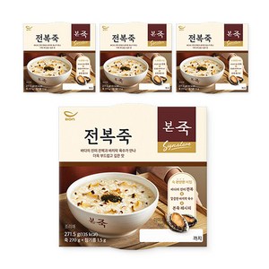 본죽 파우치형 전복죽, 271.5g, 4개