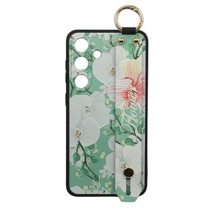 신서엔코 갤럭시S24시리즈 케이스 Galaxy Phone Case SCS-1541 플라워 일러스트 핸드 스트랩 케이스