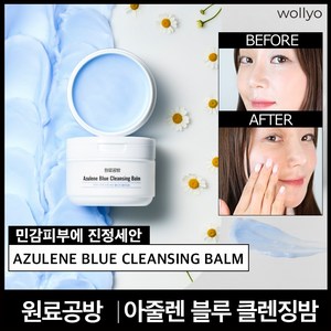 [원료공방] 아줄렌 블루 모공 피지 메이크업 리무버 피부진정 클렌징밤 100ml 1개, 아줄렌 블루 클렌징밤 100ml