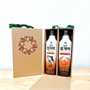 사조 홍게액젓 900ml + 참치액젓 900ml 답례품 선물세트구성, 2세트