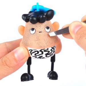 Fidget Toys 털뽑는인형 수염뽑기인형 털뽑기장난감 스트레스해소 가방키링 강박증완화, Supe, 1개