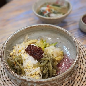 수국 함지박 소면기 도자기 면기 라면기 국수그릇 비빔밥그릇, 빨강, 대, 1개