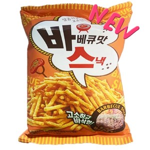 달콤 고소 아작아작한 바베큐맛스낵 주전부리 노래방 맥주안주 군것질, 4개, 100g