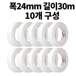 엠파이어 양면테이프 24mm x 30m, 화이트 반투명, 10개