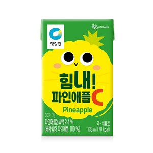 [얌얌마켓] 청정원 힘내! 파인애플씨C 파인애플주스 135ml x 10개, 32개