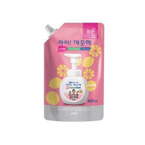 아이깨끗해 핸드워시 레몬향 리필, 600ml, 2개