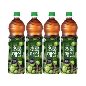 초록매실 제로 1.5L 4개