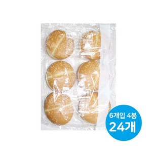 삼립 4.5호 빅햄버거빵 4봉 (총 24개입), 4개, 390g