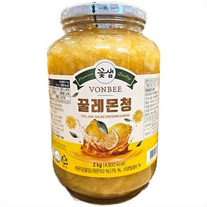 꽃샘 본비 꿀레몬청 2kg, 1개입, 1개