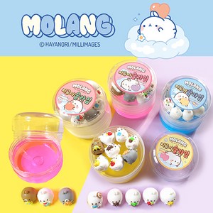 [iwooi] 몰랑피규어와 슬라임세트 몰랑이 놀이세트, 블루, 1개
