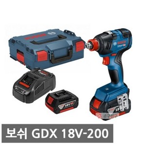 보쉬 충전 임팩드라이버 세트 GDX18V-200 (5.0AH) 배터리 2개, 1개