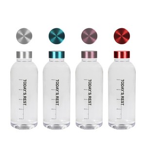 (수량 4ea묶음)오늘의 쉼표 에코젠 밀크 보틀 600ml 바이오 플라스틱 물병 BPA FREE 뜨거운 음료 물 냉동 아이스 핫, 4개, 색상별로(레드/민트/실버/퍼플)