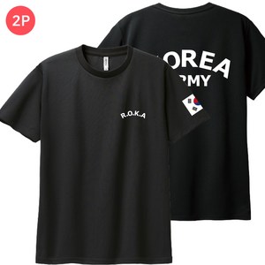 [1+1] 2장 세트 스텝퍼 ROKA 기능성 쿨론 남여공용 남성 여성 군인티 스포츠 반팔티 드라이 냉감 라운드 티셔츠