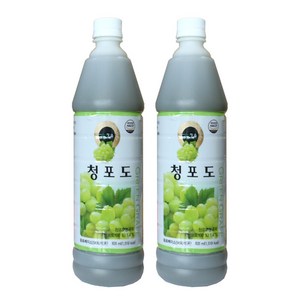 청솔 청포도 음료베이스 835ml / 과일원액, 2개