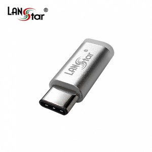 랜스타 LS-U31M-CM2MBF-SP USB 3.1 C-Type OTG젠더 C/M-2.0 MicoB/F 실버메탈, 1개