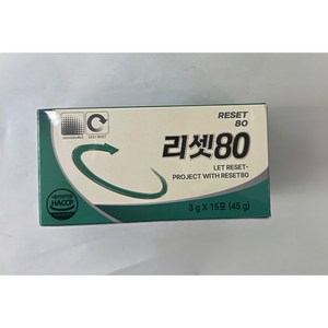 [공식] 리셋80, 15회분, 45g, 1박스