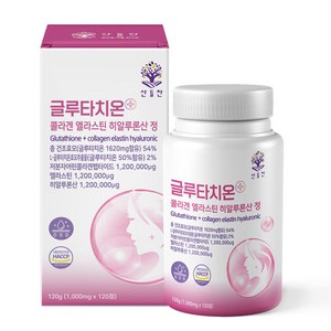 산들찬 글루타치온 플러스 콜라겐 엘라스틴 히알루론산 1000mg x 120정, 1개