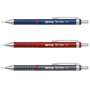 [로트링] 티키 샤프 2세대 복각판 티키 레트로 (Blue Gey Red) [옵션선택], 레드, 0.5mm (RO2202568)