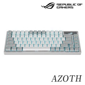 에이수스 ROG AZOTH PBT NX STORM 영문 클리키 스위치 유무선 게이밍 키보드, Moonlight white, M701