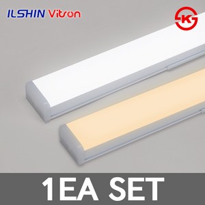 비츠온 LED 주차장등 다용도 일자등 LED형광등 60W 1200mm, 1개, 전구색