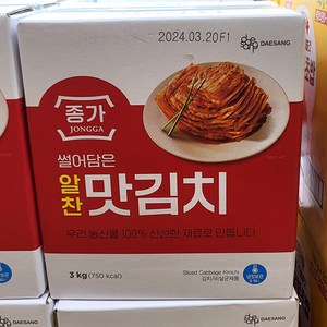 종가집 썰어담은 알찬맛김치 3kg, 1개