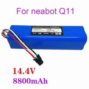 Neabot 로봇 진공 청소기용 리튬 배터리 Q11 14.4V 6800mAh 용량, 2) 1pcs 8800mAh