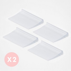국산 가구 받침대 수평 높이 조절 패드 고임목 미니 60x46mm 4개입, 2세트, 투명(1571)
