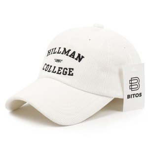 비토스 국내제작 잔골덴 HILLMAN COLLEGE 자수 볼캡 야구모자 커플모자