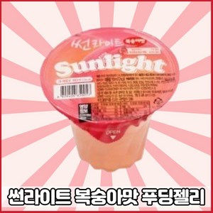 썬라이트 젤리푸딩 복숭아향, 180ml, 12개