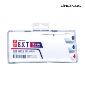 Lineplus BXT 보드마카 지우개 세트 (자석부착), 레드+블루+블랙, 1세트