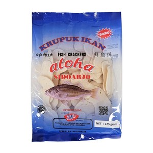 인도네시아 Aloha 끄루뿍 이깐 생선 크래커 225g 간식 / KRUPUK IKAN FISH CRACKERS, 1개