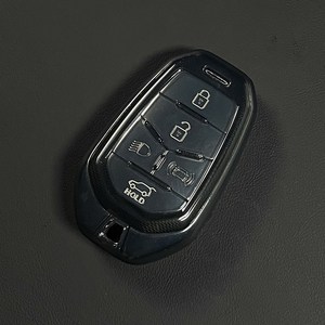 튜모 호환 G4렉스턴 올뉴렉스턴 5버튼 자동차 투명 스마트 키케이스 키링 키홀더, GS-A, 투명-블랙
