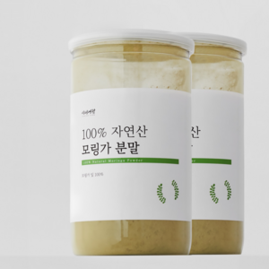 100% 프리미엄 모링가 잎 가루 분말 파우더, 2개, 250g