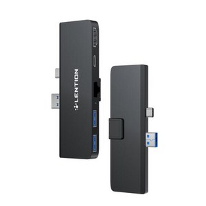 LENTI온 마이크로소프트 서피스 프로 7 USB C 허브 도킹 스테이션 to HDMI RJ45 4K @ 60Hz 1000Mbps PD, 03 CS35 black, 1개