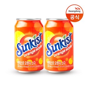 광동제약 썬키스트 오렌지 소다 탄산음료, 355ml, 24개