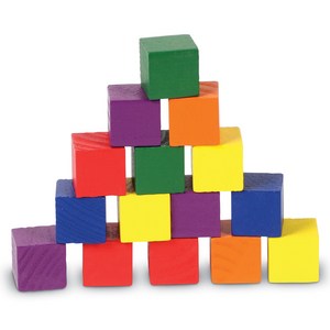 러닝리소스 LER 0135 칼라 쌓기나무 (2cm 6색 100개) Wooden Color Cubes