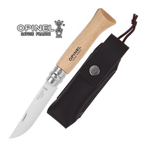 Opinel 오피넬 클래식 8 너도밤나무 나이프 칼집세트 공식수입정품, 1개