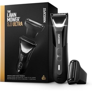 MANSCapeD® The Lawn Mowe® 5.0 울트라 사타구니 및 바디 헤어 트리머 - 듀얼 헤드 스킨afe™ 포일 블레이드 방수 습식/건식 그루머 USB-C 충전식