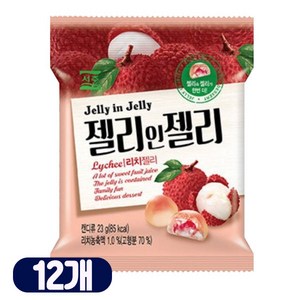 서주 젤리인젤리 리치 젤리 23g, 12개