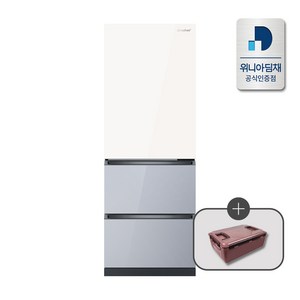 [위니아 딤채] 3도어 330L 스탠드 김치냉장고 VDT33JEPISNT 샤인 스노우노바실버 전국무료설치