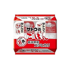 사토식품 사토밥 니가타현산 코시히카리 200g×8식 팩 멥쌀, 200g, 8개