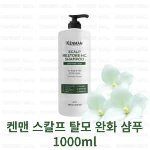 [본사정품] SCALP 켄맨 스칼프 탈모 완화 샴푸 1000ml 바이오틴 비오틴 프로테인 샴푸 탈모방지 비듬 지성 민감성, 1L, 1개