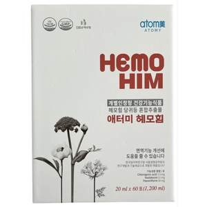 최신정품 애터미헤모힘 ( 20ml X 60개 ) 애터미해모힘 최신정품 1박스 헤모힘 효능 면역기능강화 최신 리뉴얼 신상품 빠른배송 에터미해모힘