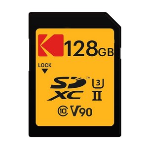 Kodak 128GB UHS-II U3 V90 울트라 프로 SDXC 메모리 카드