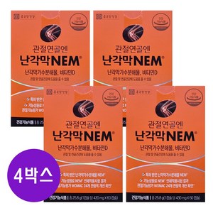 종근당건강 관절연골엔 난각막NEM, 60정, 4박스