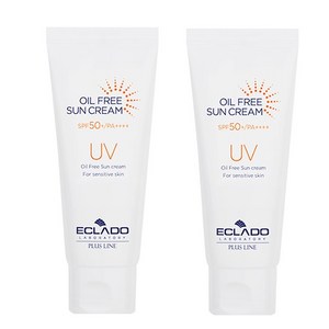 에끌라두 오일 프리 선 크림 SPF50+ PA++++, 70g, 2개